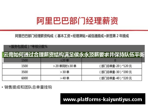 云南如何通过合理薪资结构满足侯永永顶薪要求并保持队伍平衡