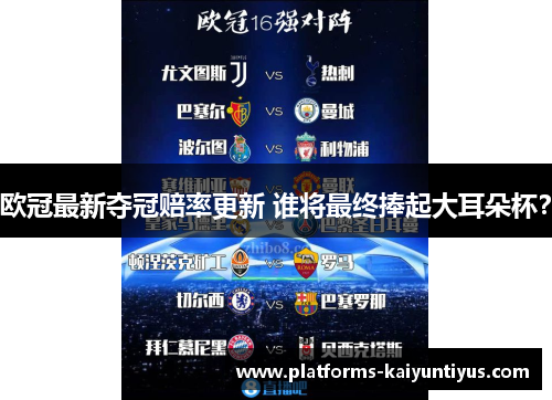欧冠最新夺冠赔率更新 谁将最终捧起大耳朵杯？