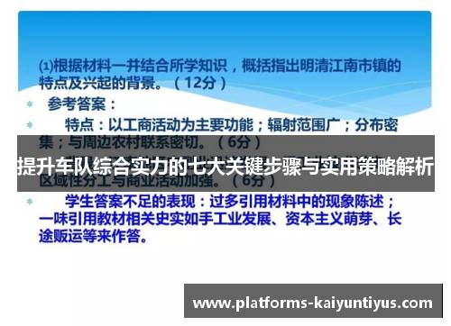 提升车队综合实力的七大关键步骤与实用策略解析 提升车队综合实力的七大关键步骤与实用策略解析
